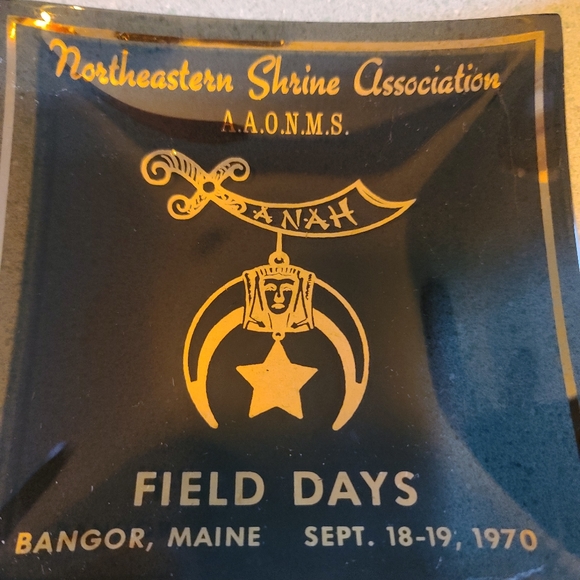 Sold! 1970s Bangor Maine Field Days Northeastern Shriner Association Ash Tray. - Picture 3 of 3